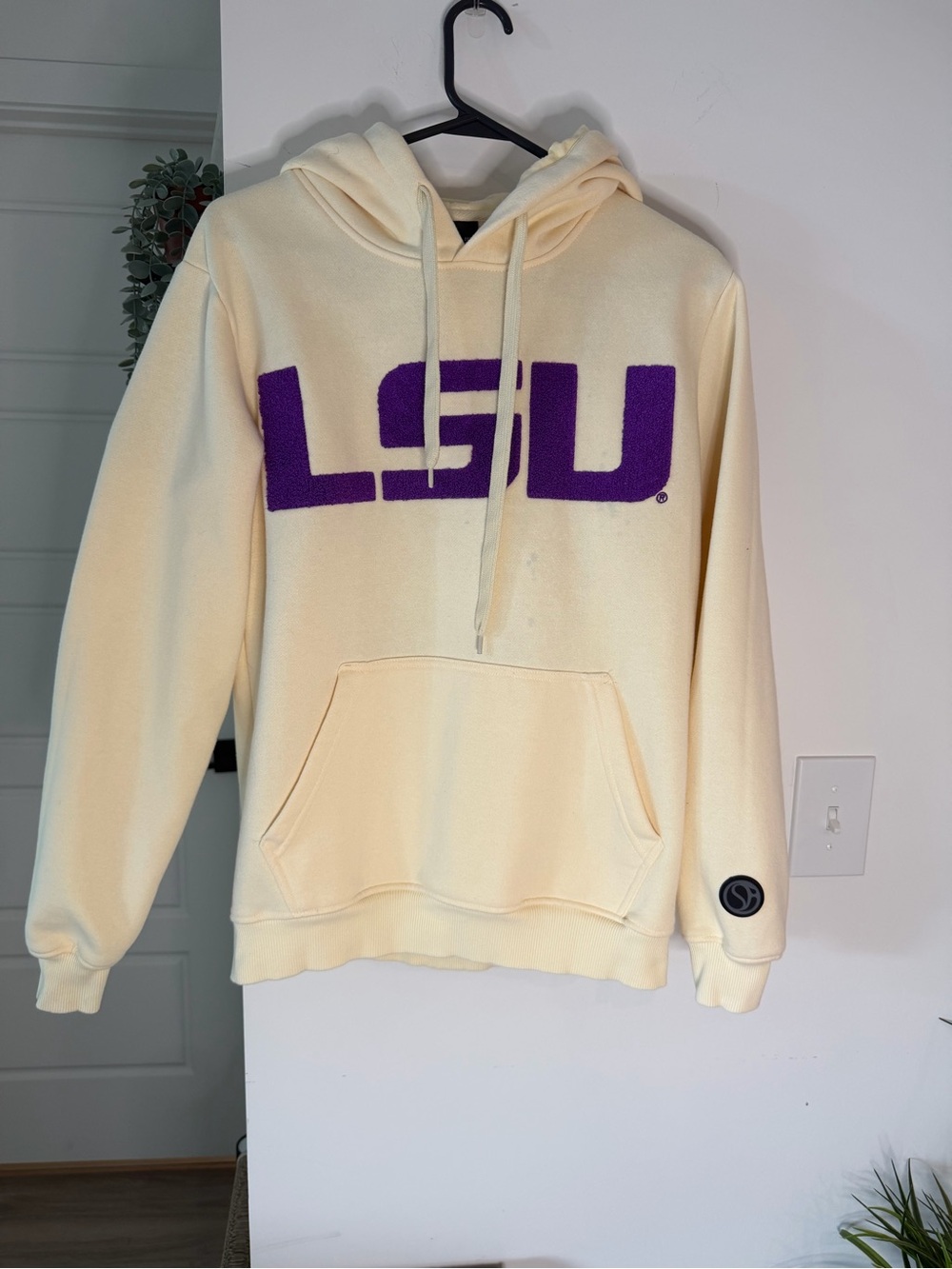 Originals by Something LSU Tigers Cream Pullover Hoodie Purple Yellow S